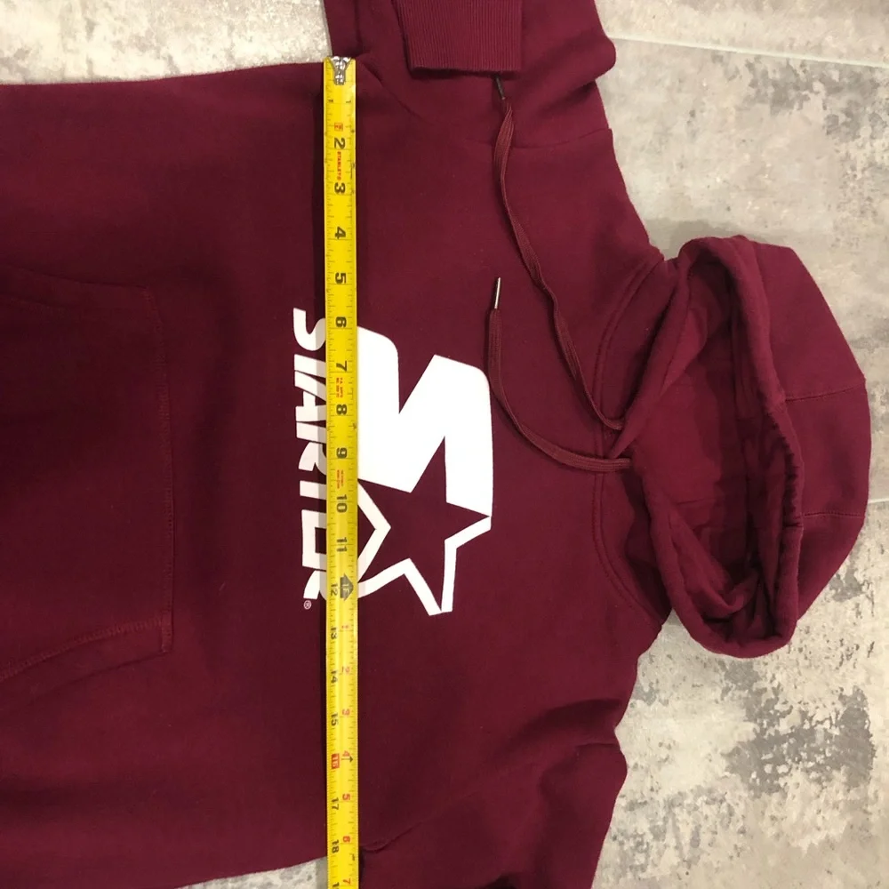 🎉HP x 2🎉❤️‍🔥Starter Hoodie Sweatshirt-Burgundy- Measurements in Photos❤️‍🔥 - Picture 11 of 13